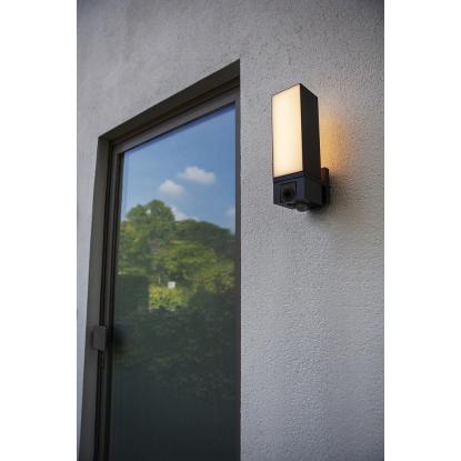 LUTEC connect CUBA udendørs LED væglampe med kamera og sensor, H32,5 cm, IP44, mørk grå