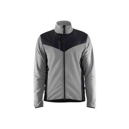 Blåkläder 5942 strikket jakke med softshell, gråmeleret/sort
