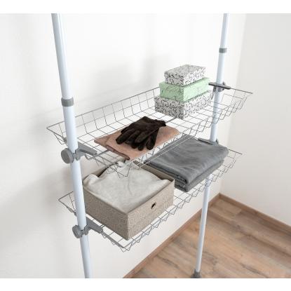 WENKO Hercules trådkurve, 94 x 38 x 8 cm, hvid - 2 stk.