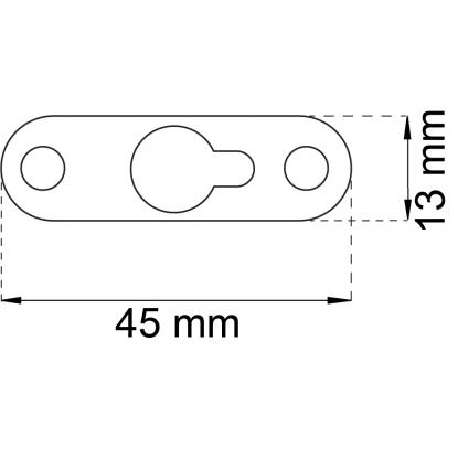 Habo hængeblik, elgalvaniseret, 45 x 13 mm - 4 stk.
