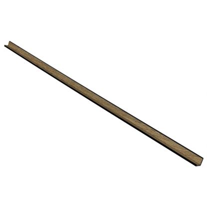 I-Wood UniPanel indvendigt hjørne, mørkebrun olieret, sort kerne, egefiner, 17 x 55 x 2780 mm