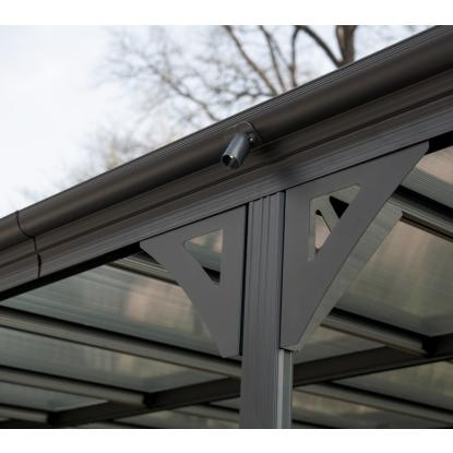 Westmann Helsinki carport, fladt tag, antracitgrå, 232 x 305 x 503 cm - 15 m²