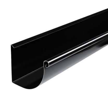 Plastmo Sort Stål Arkitekt tagrende, 1/4 rund, nr. 14, 3 meter