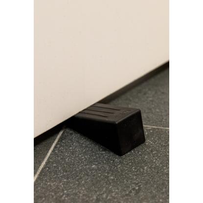 Habo dørkile, gummi, mat sort, 95 mm