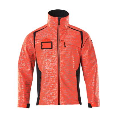 MASCOT ACCELERATE SAFE softshell jakke, hi-vis rød/mørk marine