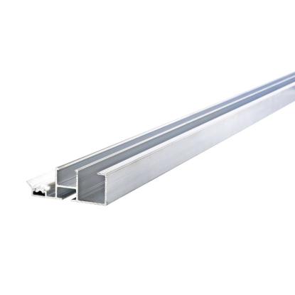 RIAS alu sideprofil med gummilister til 16 mm plader - 63 mm
