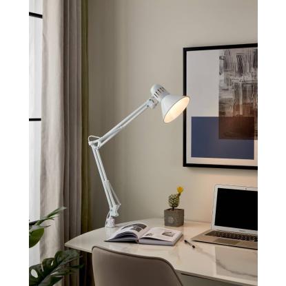 EGLO FIRMO bordlampe med klemme, E27, hvid