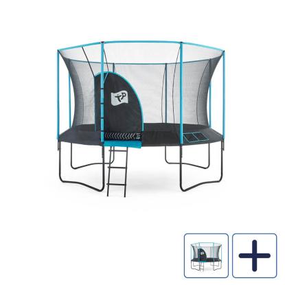 TP Toys Genius trampolin med sikkerhedsnet, blå/sort