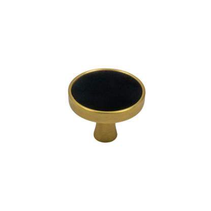 Jasa Company Madeira møbelknop med sort top, Ø33 mm, messing/sort