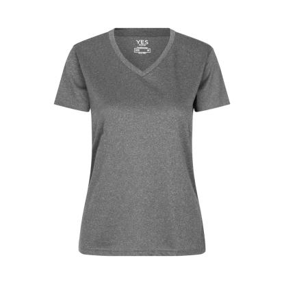 ID 2032 YES Active T-shirt, dame, grå melange
