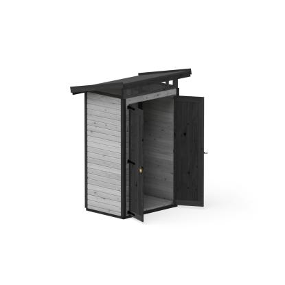 Upyard Strongbox redskabsrum S, grå/sort - 0,9 m²