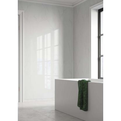 Fibo Stone vådrumspanel, 10 x 600 x 2400 mm, bright marble high gloss