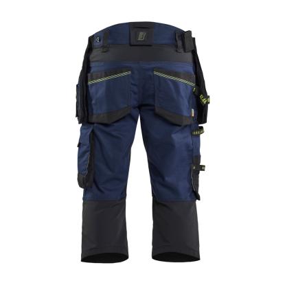 Blåkläder 1977 striker håndværkerknickers med stretch, mørk marineblå/hi-vis gul