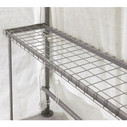 ShelterLogic drivhus med hylde, hvid - 4,32 m²