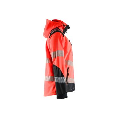 Blåkläder 4791 dame high vis softshelljakke, hi-vis rød/sort