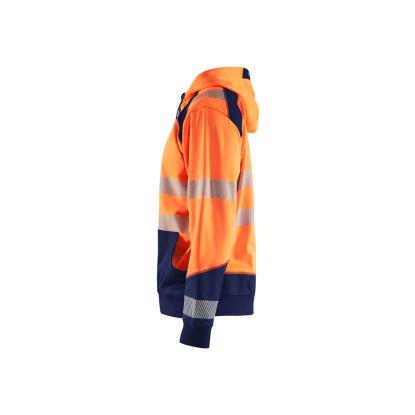 Blåkläder 3546 high vis hættetrøje, hi-vis orange/marineblå
