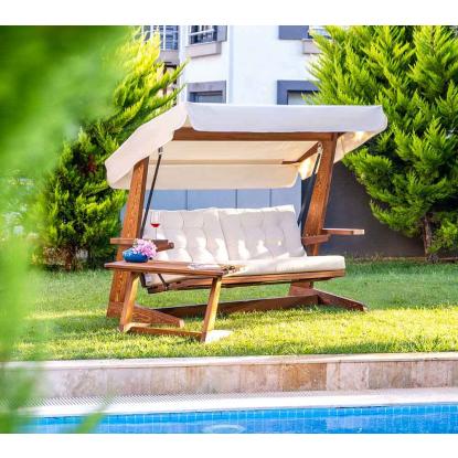 Westmann Viva 2400 Hollywood hængesofa, træ, beige