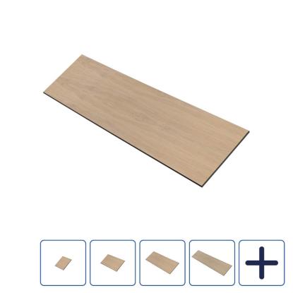 I-Wood UniPanel vægbeklædning, hvid olieret, sort kerne, egefiner, 17 x 580 mm