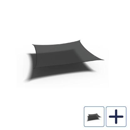 Platinum Sun & Shade Coolfit firkantet solsejl, sort