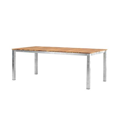 Venture Design Zenia bord, natur/sølv, 100 x 200 cm