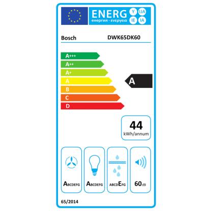 Bosch DWK65DK60 væghængt emhætte, sort, 60 cm