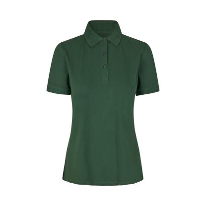 ID 0587 poloshirt, økologisk, dame, flaskegrøn