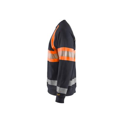 Blåkläder 3359 high vis sweatshirt, mellemgrå/hi-vis orange