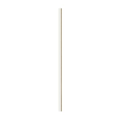 I-Wood afslutningsliste til 4-lamel akustikpanel, hvidmalet, brun filt og lys kerne, folie, 16 x 67 mm