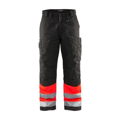Blåkläder 1862 high vis vinter buks, hi-vis rød/sort