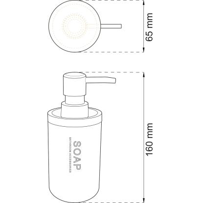Habo Nature sæbedispenser, sort