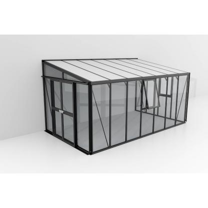 Vitavia Helena 2 11900 vægdrivhus, sort, 11,9 m², 3 mm hærdet glas +