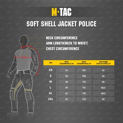 M-TAC Police softshelljakke, sort