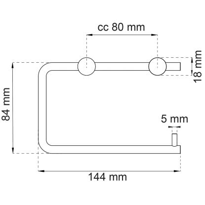 Habo 1368 toiletpapirholder, krom