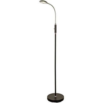 Aneta Hero gulvlampe, H128 cm, sort/krom