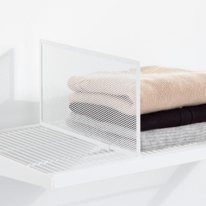 Décor+ D40 meshopdeler til trådhylde, mat hvid - 2 stk.