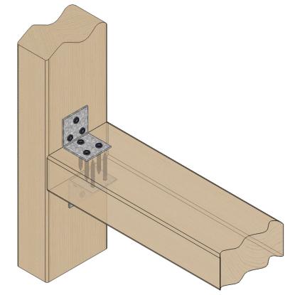 SIMA vinkelbeslag M2, pregalvaniseret, 40 x 40 x 2,0 x 40 mm