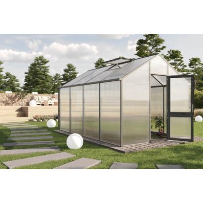 KGT Dahlie IV drivhus, antracitgrå, 12,74 m²