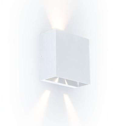 LUTEC GEMINI BEAMS udendørs LED væglampe, up/down, 2 lyskilder, H11 cm, IP54, hvid