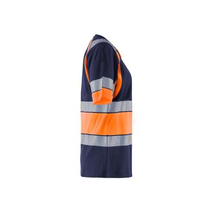 Blåkläder 3410 dame high vis t-shirt, marineblå/hi-vis orange