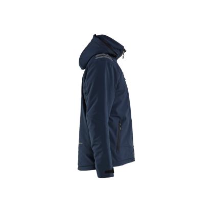 Blåkläder 4750 letforet vinter softshelljakke, mørk marineblå/hi-vis gul