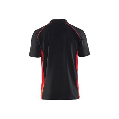 Blåkläder 3324 poloshirt, sort/rød