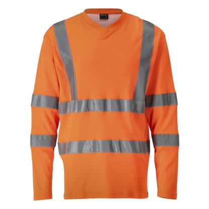 MASCOT SAFE CLASSIC T-shirt, langærmet, hi-vis orange