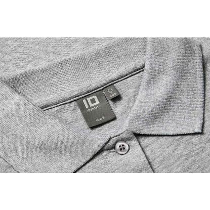 ID 0545 poloshirt med stretch, langærmet, dame, grå melange