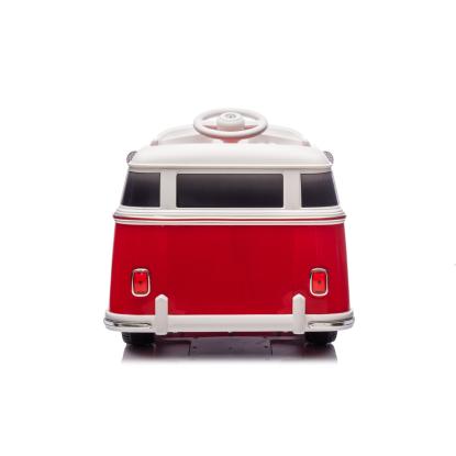 VW T1 folkevognsrugbrød elbil til børn, 12V, rød