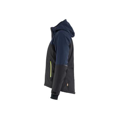Blåkläder 4707 striker dame vinterjakke 4-vejs stretch, mørk marineblå/hi-vis gul