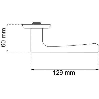 Habo Detroit dørgreb, rustfrit stål
