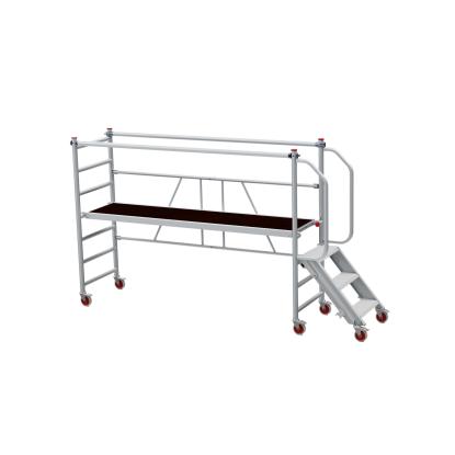 JUMBO foldestillads med trappe og gelænder, 250 x 74 cm, arbejdshøjde 3 m - 250SKT