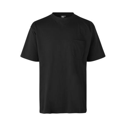 ID T-TIME® 0550 T-shirt med brystlomme, sort