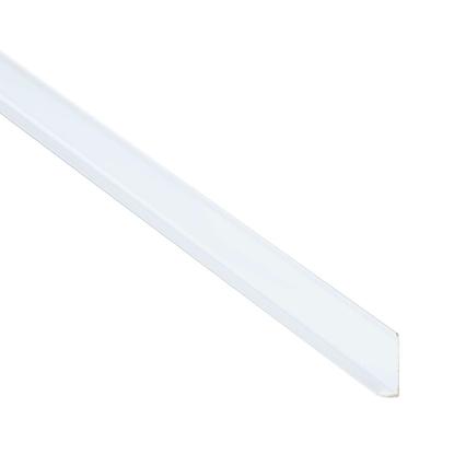 Fibo afslutningsprofil, L-profil, hvid alu, 11 x 23 x 2400 mm