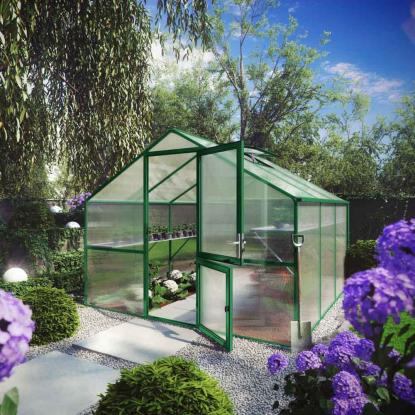 KGT Orchidee III drivhus, mosgrøn, 9,59 m²
